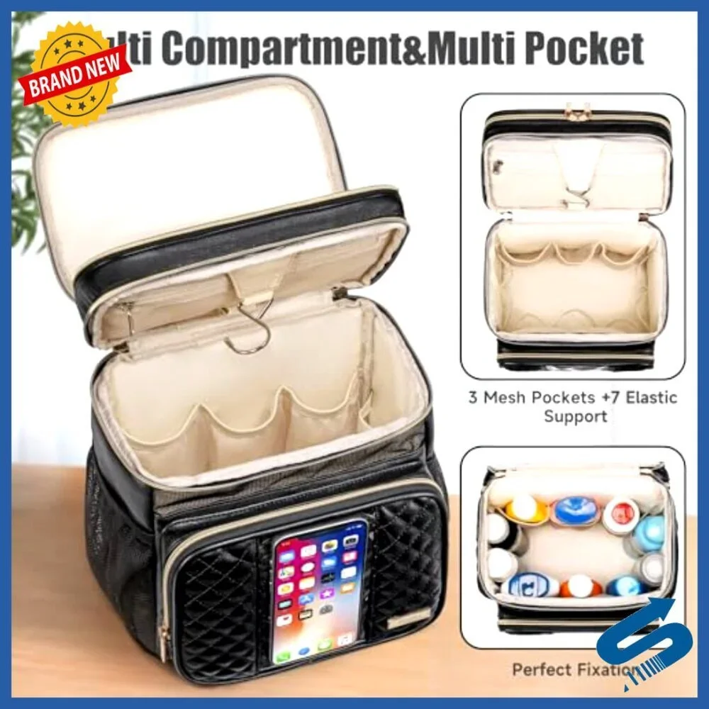 Large Hanging Travel Toiletry Bag Water Resistant Shower Caddy Makeup Organizer